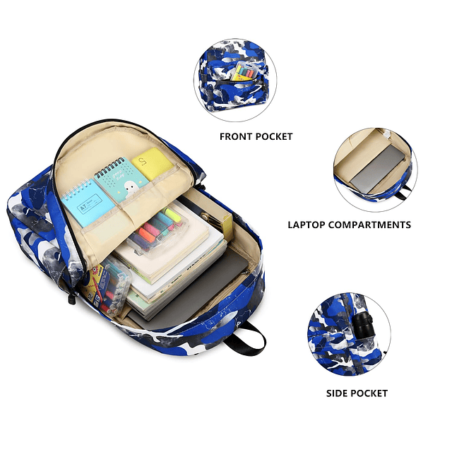 Mochila para niños niñas primaria impermeable adolescente bo