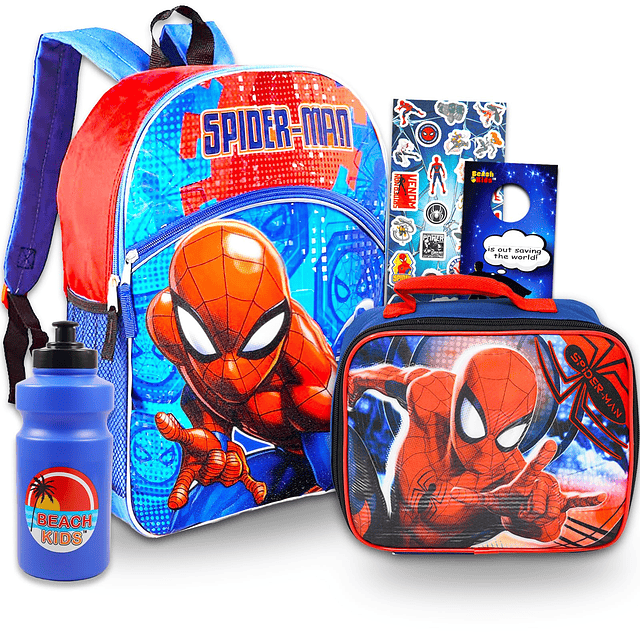 Mochila Marvel Spiderman con lonchera ~ Paquete de regreso a