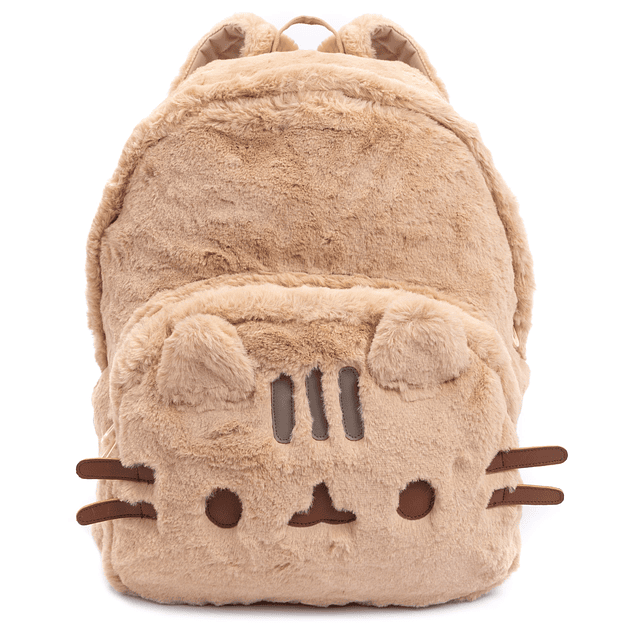 Mochila Piel 3D Gato Beige Mochila Esponjosa 13.5