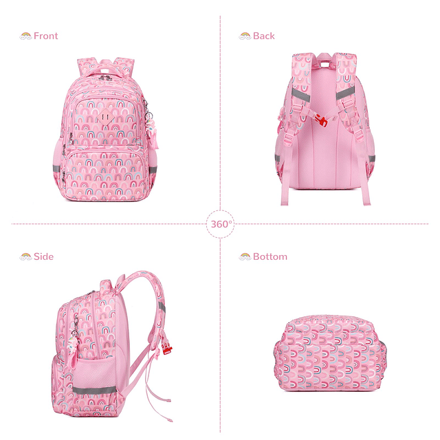 Mochila para niños, Mochilas para niñas con Estampado Kawaii