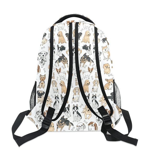 Lindo Doodle Perro Estampado Animal Mochila Grande para Niño