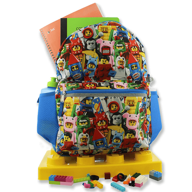 Lego Minifigures Mochila escolar para niño y niña de 16 pulg