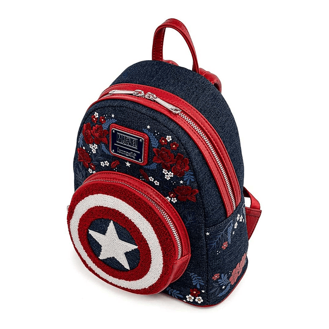 Mochila Capt America 80th Anniversary Sheild Mini Azul-Rojo