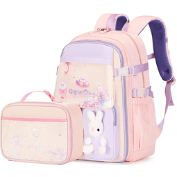 Mochila de conejito para niñas, linda mochila con bolsa de a