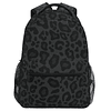 Mochila de leopardo negro para niños y niñas, mochilas escol