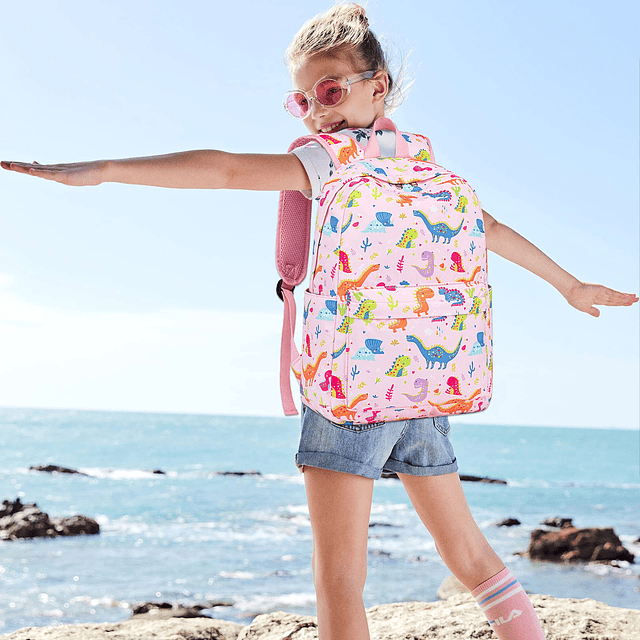 Mochila para niños para niñas, mochila escolar con lonchera