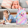 Mochila escolar de unicornio para niñas, juego de mochila y