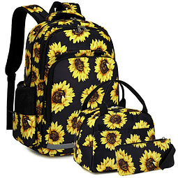 Mochilas escolares Mochila de girasol para niñas Mochila esc