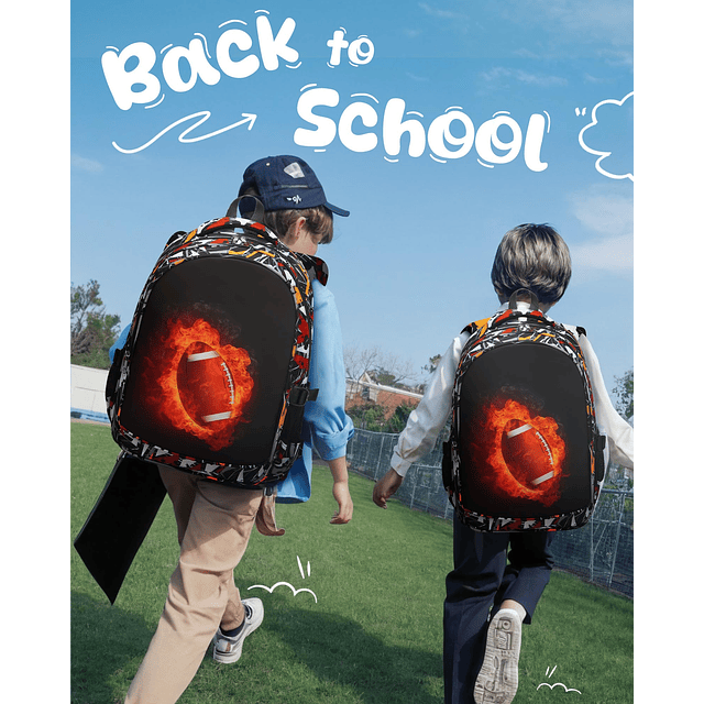 Mochila escolar para niños Bolsas de libros de fútbol para l