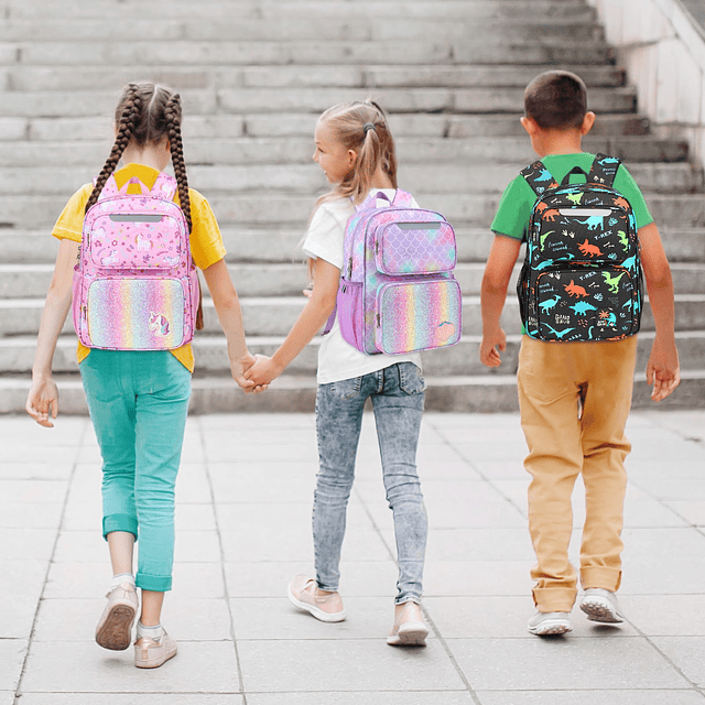 Mochila para niños para niñas – Mochila de unicornio de 15 p