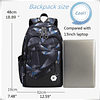 Mochila escolar con estampado geométrico para adolescentes y