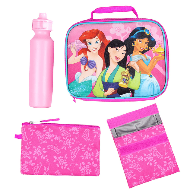 Mochila Disney Princess de 16 pulgadas para niñas, juego de