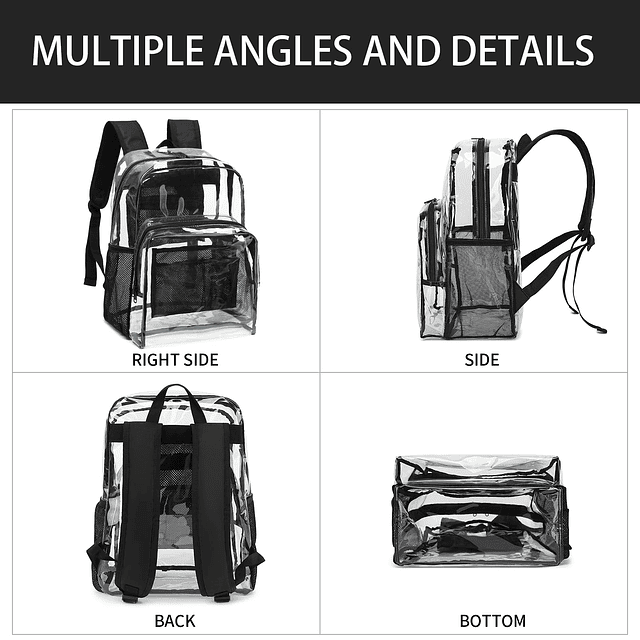Mochilas transparentes Mochila transparente Mochila transpar