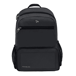 Mochila plegable antirrobo, negra, abierta 10,5 x 17 x 6 Emp