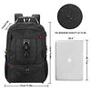 Mochila para portátil de 18,4 pulgadas para hombre con compa