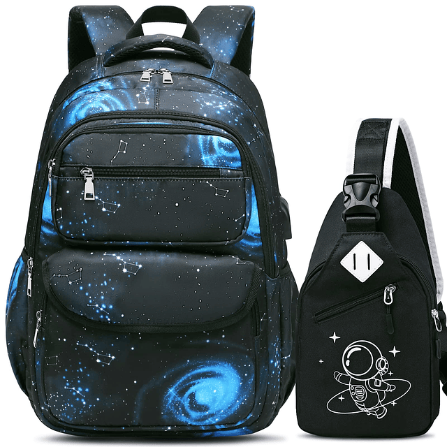 Mochila para niños, mochilas escolares Galaxy para niños, mo