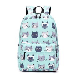 Mochila ligera linda de la escuela de los niños para el gato