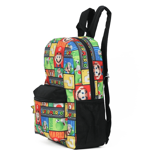 Mochila escolar de personajes con estampado integral de 16