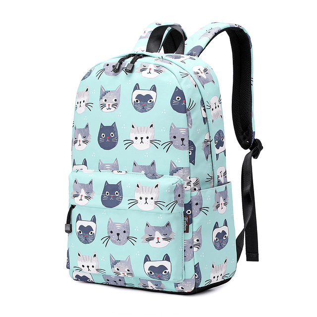 Mochila ligera linda de la escuela de los niños para el gato