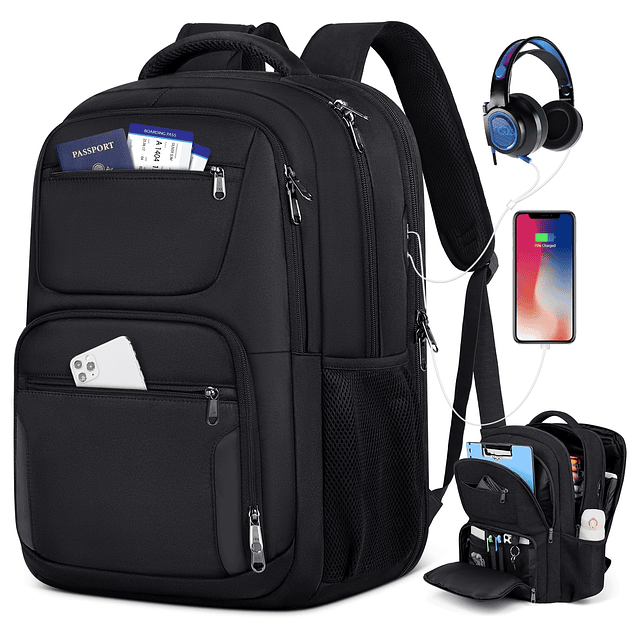 Mochila para computadora portátil de viaje, mochila para com