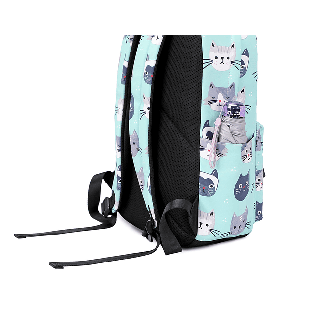 Mochila ligera linda de la escuela de los niños para el gato