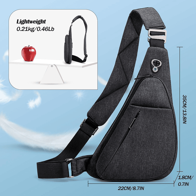 Bolso bandolera antirrobo, ligero, informal, mochila de homb