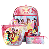 Mochila con lonchera Princesas Disney para niños de 6 piezas