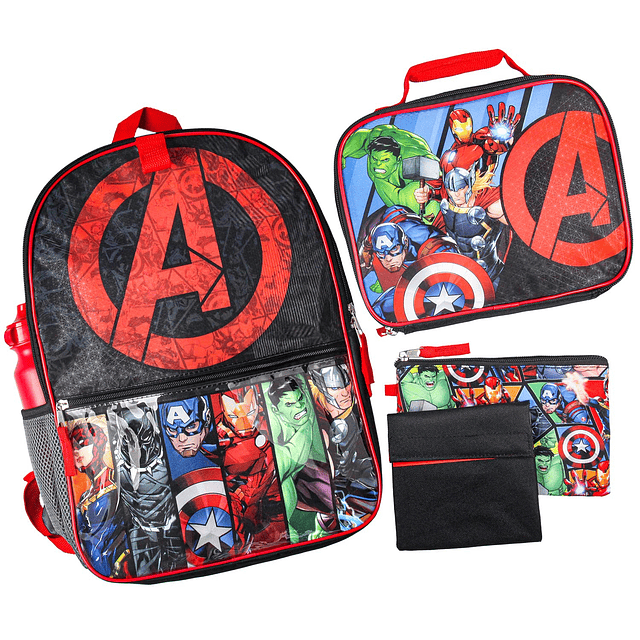 Marvel Avengers Superhero Juego de bolsa de almuerzo con moc