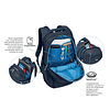 Mochila Construct, 28L, Azul Carbono