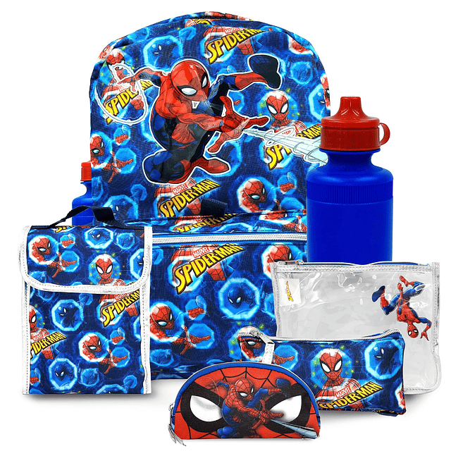 Juego de 6 mochilas de Spiderman - Mochila de 16 para jardín