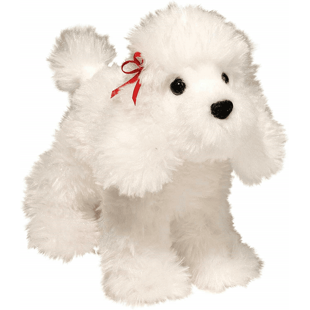 Peluche de perro caniche blanco Gina