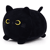 Juguete de almohada de felpa de gato negro Kawaii, lindo ani