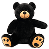 Peluches de peluche de oso de peluche negro, oso negro de pe