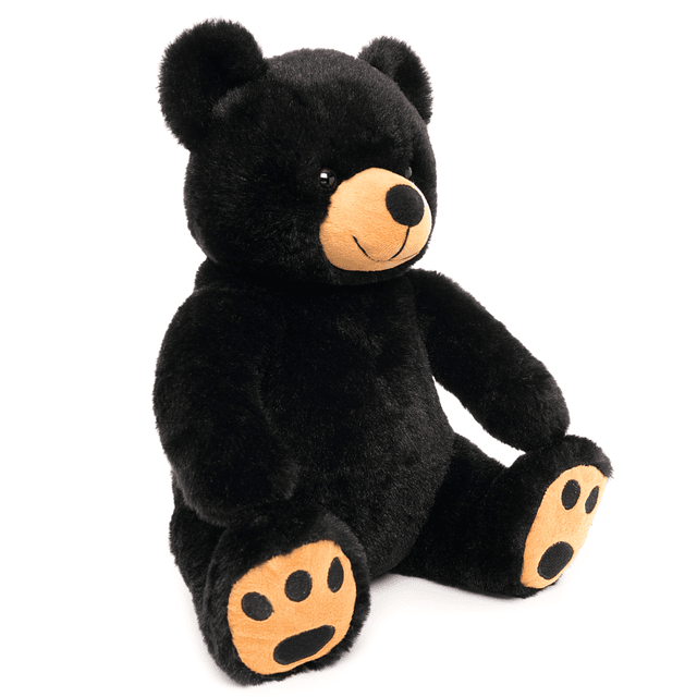 Peluches de peluche de oso de peluche negro, oso negro de pe