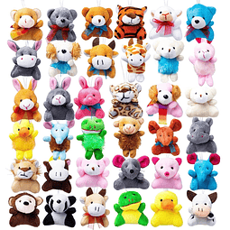 Paquete de 12 juguetes de peluche de mini animales al azar (