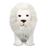 Animal de peluche de león blanco, juguete de peluche realist