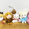 Juego de 12 mini animales de peluche al azar, decoración de