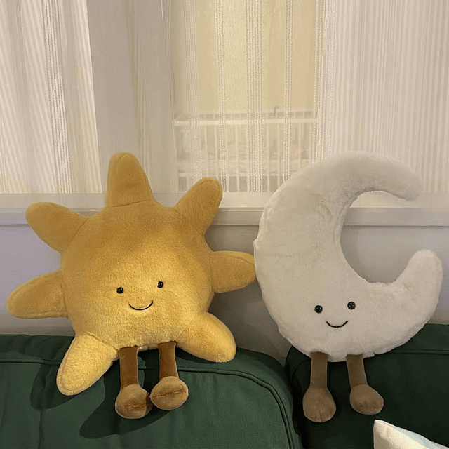 Divertido juguete de peluche Sun Moon, peluche de peluche, m