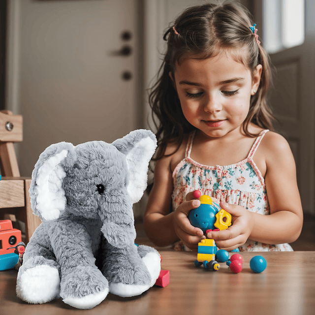 Animales de peluche de elefante, juguete de peluche suave pa