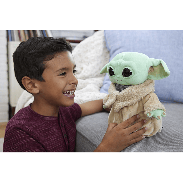 Peluche Star Wars Grogu con armadura Beskar, muñeco suave in