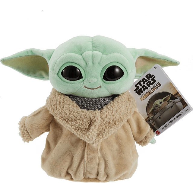 Peluche Star Wars Grogu con armadura Beskar, muñeco suave in