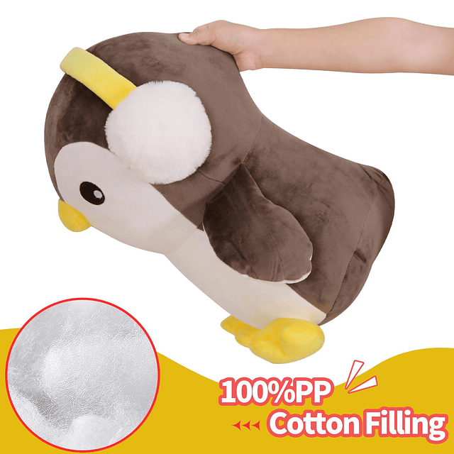 Almohada suave para el cuerpo de pingüino grande de 15.7 pul