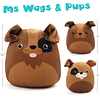 Juguete de peluche para perros, juego de 3, animales de pelu