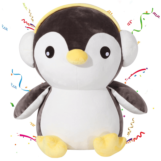 Almohada suave para el cuerpo de pingüino grande de 15.7 pul