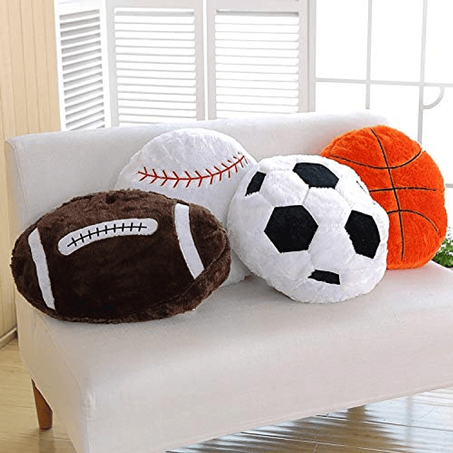 Almohada de felpa de baloncesto de 22 pulgadas, almohada de