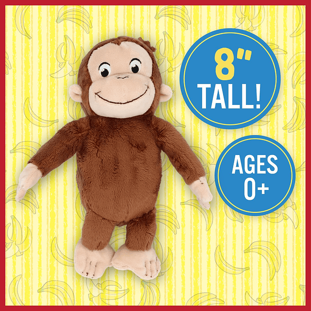 Curious George Monkey Peluche de peluche con diseño de mono