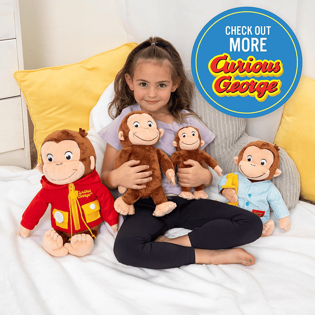 Curious George Monkey Peluche de peluche con diseño de mono