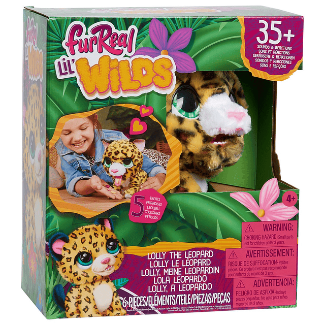 furReal Lil Wilds Lolly The Leopard Peluche interactivo de 8