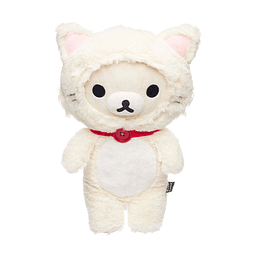 Korilakkuma SanX Original con un disfraz de gato blanco y es