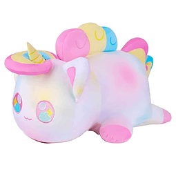 Peluche de animal de peluche de gato unicornio, gato de pelu